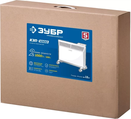 ЗУБР ПРО серия 1 кВт, электрический конвектор, Профессионал (КЭП-1000) купить в Муравленко
