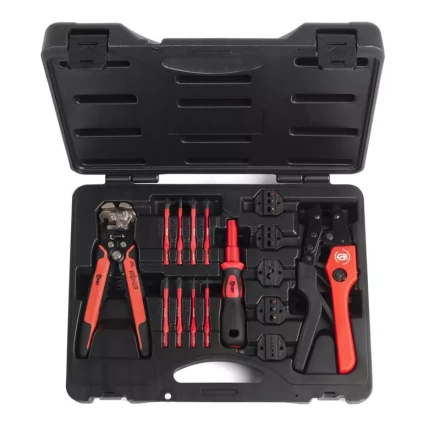 Универсальный набор для резки, снятия изоляции, опрессовки, и монтажа проводов UNI КВТ купить в Муравленко