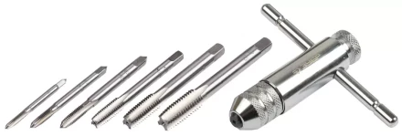 Набор ЗУБР &quot;МАСТЕР&quot; с металлореж. инструментом, метчики однопроходные М3-М10, метчикодержатель - на карточке, 7предметов 28127-H7 купить в Муравленко