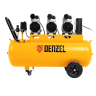 Компрессор безмасляный, малошумный  DLS 2250/100, 2250 Вт, 3x750, 100 л, 410 л/мин блок управления/ Denzel 58029 купить в Муравленко