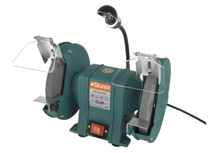 Станок точильный BG-6020 L 400Вт круг 200 х 20 х 16 мм 2950об/мин адаптер 10кг лампа STURM купить в Муравленко