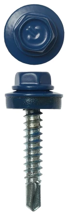 Саморезы ЗУБР &quot;ПРОФЕССИОНАЛ&quot; окраш., RAL 5005 синий насыщен., для крепл. кров. матер. к дерев. обреш., 4.8x29мм, 400шт 4-300315-48-029-5005 купить в Муравленко