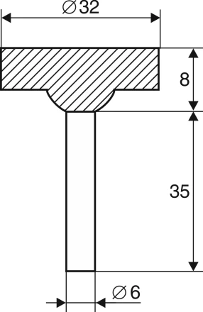 Шарошка абразивная Цилиндр 32х8х6 мм Энкор 21651 купить в Муравленко