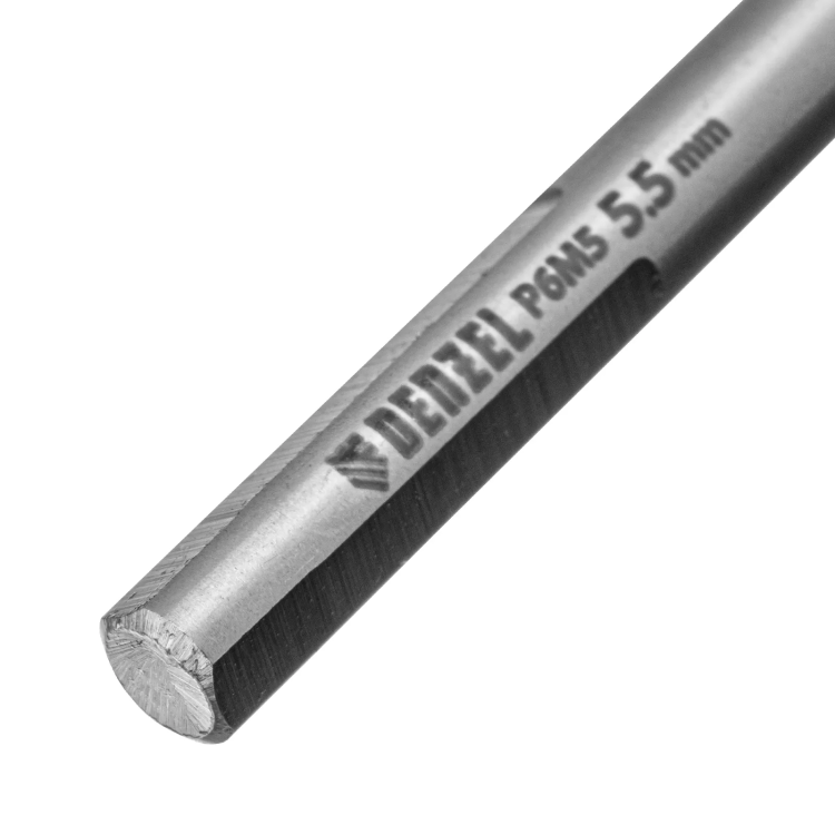 Сверло спиральное по металлу Denzel 5,5 x 93 мм, Р6М5, Golden Tip 718234 купить в Муравленко