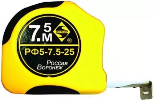 Рулетка 7,5м Велюр c 2-мя фиксаторами Энкор 10103 купить в Муравленко