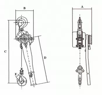 Таль ручная рычажная HSH-C LB г-п 2 тонн H=12 метра купить в Муравленко