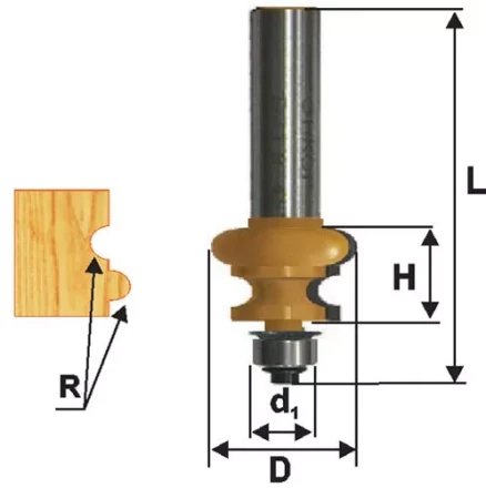 Фреза кром фигурная ф25.4х16 r3.2 хв. 8мм 10692 купить в Муравленко