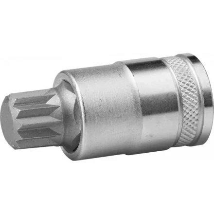 Торцовая бита-головка KRAFTOOL &quot;INDUSTRIE QUALITAT&quot;, материал S2, SPLINE, сатинированная, 1/2&quot;, M16 27911-16_z01 купить в Муравленко