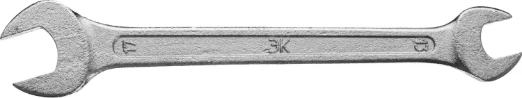 Ключ рожковый гаечный ЗУБР "СТАНДАРТ", оцинкованный, 13х17мм 27115-13-17 купить в Муравленко