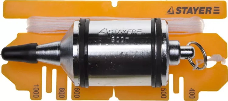 Отвес STAYER "PROFI" строительный со шнуром, с противоударными ободками, 800 г 06352-80 купить в Муравленко
