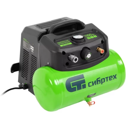 Компрессор воздушный безмаслянный BL 1100/6 1100Вт, ресивер 6 литров, 180 л/мин// Сибртех 58059 купить в Муравленко