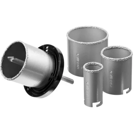 Набор STAYER &quot;PROFESSIONAL&quot;: Коронки с основанием и центровочным сверлом, d=33, 53, 67, 73мм, 6предм 33345-H6 купить в Муравленко