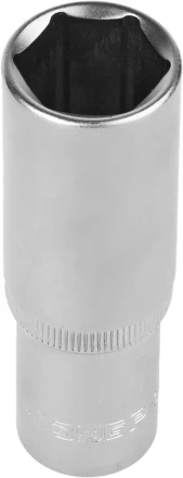 Головка торцовая ЗУБР &quot;МАСТЕР&quot; (1/2&quot;), удлиненная, Cr-V, FLANK, хроматированное покрытие, 19мм 27726-19 купить в Муравленко