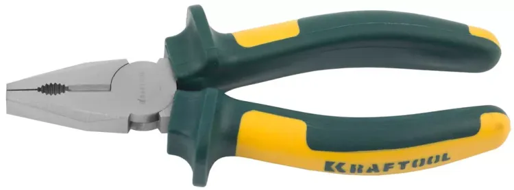 Плоскогубцы KRAFTOOL"KRAFT-MAX"комб,Cr-Mo,маслобензост двухкомп рукоятки,шарнирное соединение с повыш износост,160мм 22011-1-16 купить в Муравленко