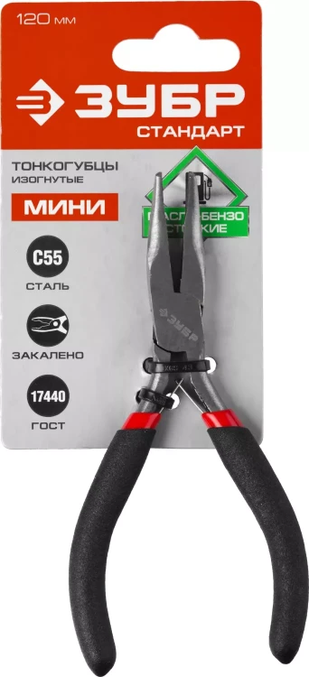 Тонкогубцы ЗУБР "СТАНДАРТ" изогнутые, 120мм 22169-4 купить в Муравленко