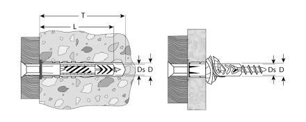 Дюбели универсальные с бортиком пакет серия МАСТЕР купить в Муравленко