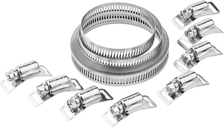 Набор хомут нержавеющий 3м х 127мм 8 замков серия ПРОФЕССИОНАЛ купить в Муравленко