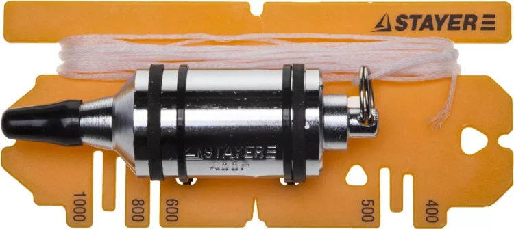 Отвес STAYER "PROFI" строительный со шнуром, с противоударными ободками, 400 г 06352-40 купить в Муравленко