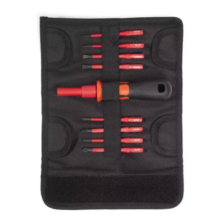 Диэлектрическая отвертка НИО-3308 с набором бит КВТ купить в Муравленко