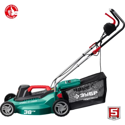 ЗУБР 1700 Вт, ш/с 38 см, сетевая газонокосилка (ГСЦ-38-1700) купить в Муравленко