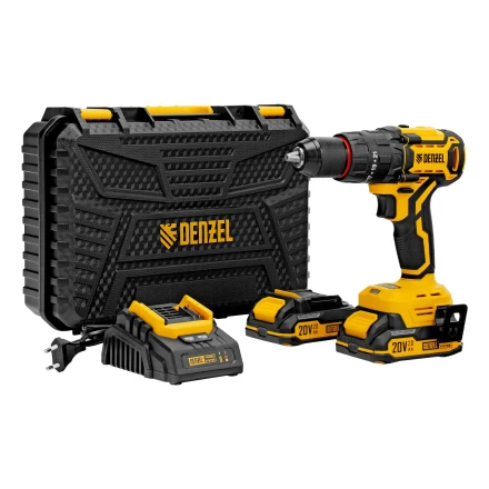 Дрель-шуруповерт аккумуляторная ударная бесщет. CIDH-BL-20, Li-Ion, 20 В// Denzel купить в Муравленко