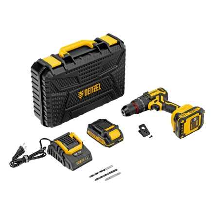 Дрель-шуруповерт аккумуляторная ударная бесщет. CIDH-BL-20, Li-Ion, 20 В// Denzel купить в Муравленко