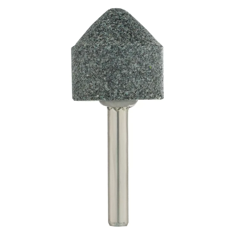 Шарошка абразивная, конус, для дрели, 25 x 25 мм, хвостовик d6 мм, 63С Denzel 76021 купить в Муравленко