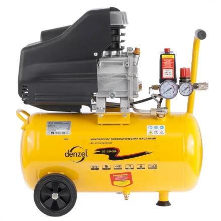 Компрессор пневматический масляный поршневой прямой привод DENZEL 58061 купить в Муравленко
