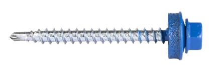 Саморезы ЗУБР &quot;ПРОФЕССИОНАЛ&quot; окраш., RAL 5005 синий насыщен., для крепл. кров. матер. к дерев. обреш., 4.8x50мм, 250шт 4-300315-48-050-5005 купить в Муравленко