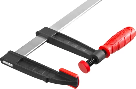 Струбцина ЗУБР &quot;МАСТЕР&quot;, тип &quot;F&quot;, пластмассовая ручка, стальная закаленная рейка, 120х800мм 32150-120-800 купить в Муравленко