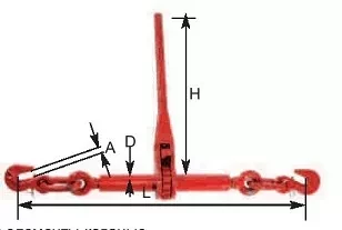 Стяжки цепные для крепления грузов с крюками  р-н 8 тонн L=7 метра купить в Муравленко