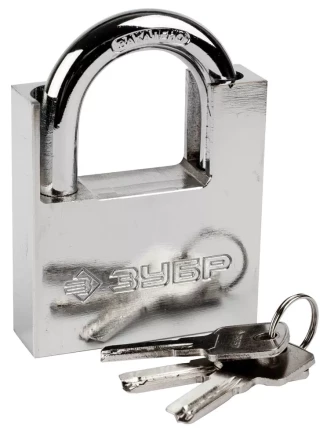 Замок ЗУБР &quot;ЭКСПЕРТ&quot; навесной, стальной корпус, закаленная дужка, с дополнительной защитой, 70мм 37223-70 купить в Муравленко