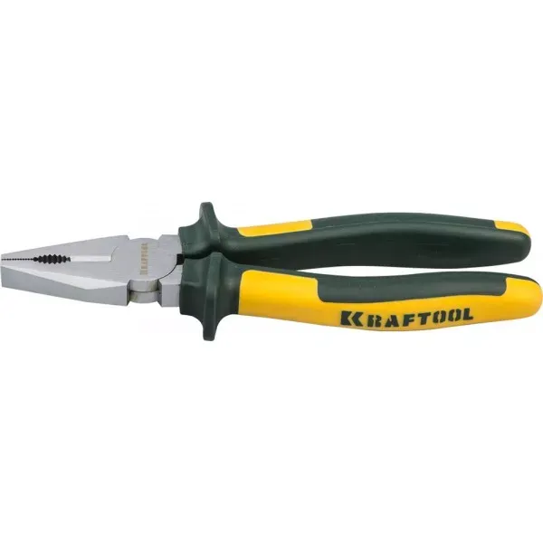 Плоскогубцы KRAFTOOL"KRAFT-MAX"комб,Cr-Mo,маслобензост двухкомп рукоятки,шарнирное соединение с повыш износост,180мм 22011-1-18 купить в Муравленко