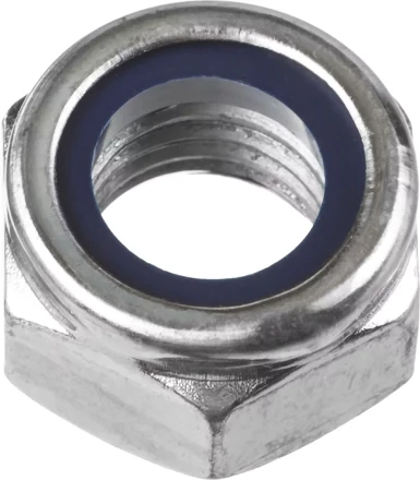 Гайка ЗУБР &quot;МАСТЕР&quot; DIN 985 самостопорящаяся, с нейлоновым кольцом, класс прочности 8, оцинкованная, M20, 5кг 303580-20 купить в Муравленко