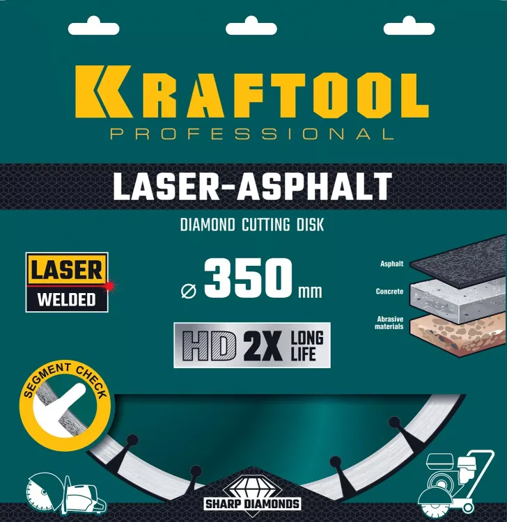 Диски алмазные отрезные для бетонорезов и швонарезчиков ASPHALT 36687-350 купить в Муравленко