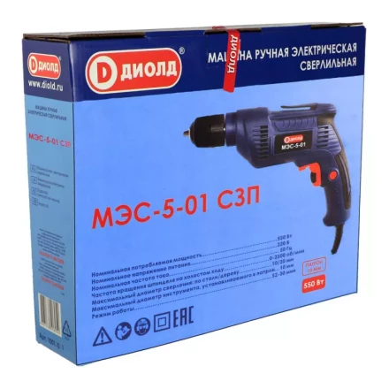 Безударная дрель Диолд МЭС-5-01 СЗП (самозажимной патрон) купить в Муравленко