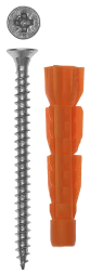 Дюбели универсальные без бортика с саморезами пакет серия МАСТЕР
