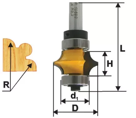 Фреза кром фигурная ф254х13мм R32мм хв 8мм 10690 купить в Муравленко