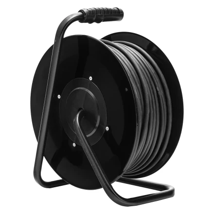 Удлинитель силовой 50 м, 16А, тип УХз16, ПВС 3 x 2.5 мм, на стальной катушке, 4 розетки Сибртех 95874 купить в Муравленко