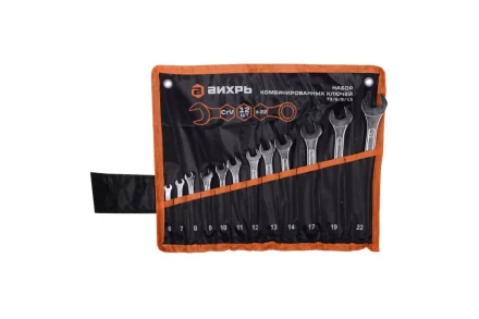 Набор комбинированных ключей Вихрь 12 шт. 6 - 22, в чехле 73/6/5/13 купить в Муравленко