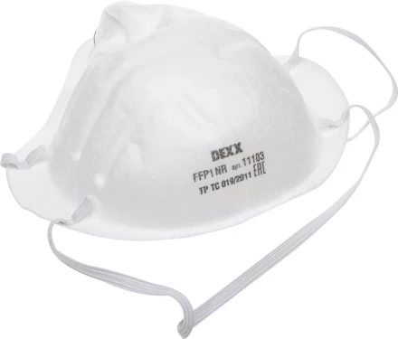 Полумаска фильтрующая DEXX противоаэрозольная, многослойная, коническая, FFP1 11103 купить в Муравленко