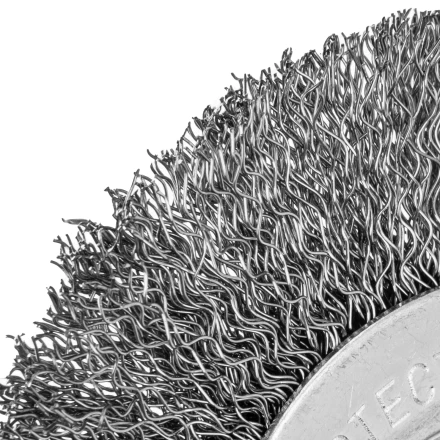 Щетка для УШМ, 100 мм, посадка 22.2 мм, плоская, витая проволока 0.3 мм Сибртех 746487 купить в Муравленко