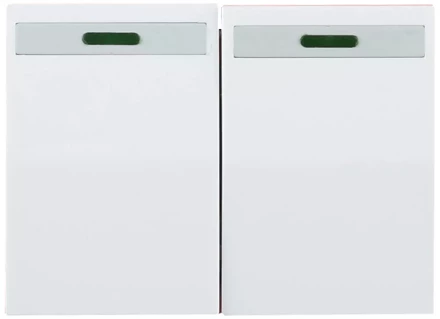 Выключатель СВЕТОЗАР &quot;ЭФФЕКТ&quot; двухклавишный, с эффектом свечения, без вставки и рамки, цвет белый, 10A/~250B SV-54435-W купить в Муравленко