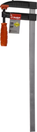 Струбцина ЗУБР &quot;МАСТЕР&quot;, тип &quot;F&quot;, пластмассовая ручка, стальная закаленная рейка, 120х500мм 32150-120-500 купить в Муравленко