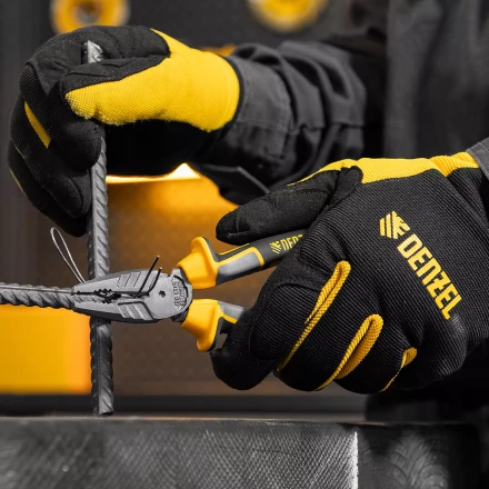 Плоскогубцы комбинированные 180 мм Denzel 17081, трехкомпонентные рукоятки купить в Муравленко