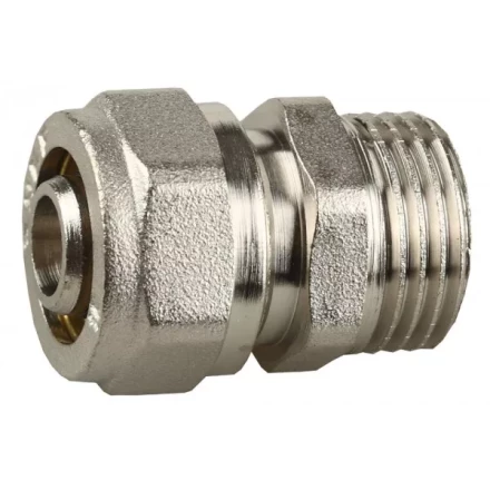 Соединитель ЗУБР с наружной резьбой, цанга-штуцер,1/2&quot;х16х2,0 мм, никель 51401-16-1/2 купить в Муравленко