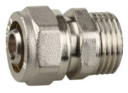 Соединитель ЗУБР с наружной резьбой, цанга-штуцер,1/2&quot;х16х2,0 мм, никель 51401-16-1/2 купить в Муравленко