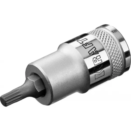 Торцовая бита-головка KRAFTOOL &quot;INDUSTRIE QUALITAT&quot;, материал S2, SPLINE, сатинированная, 1/2&quot;, M5 27911-05_z01 купить в Муравленко