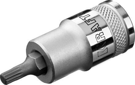 Торцовая бита-головка KRAFTOOL &quot;INDUSTRIE QUALITAT&quot;, материал S2, SPLINE, сатинированная, 1/2&quot;, M5 27911-05_z01 купить в Муравленко