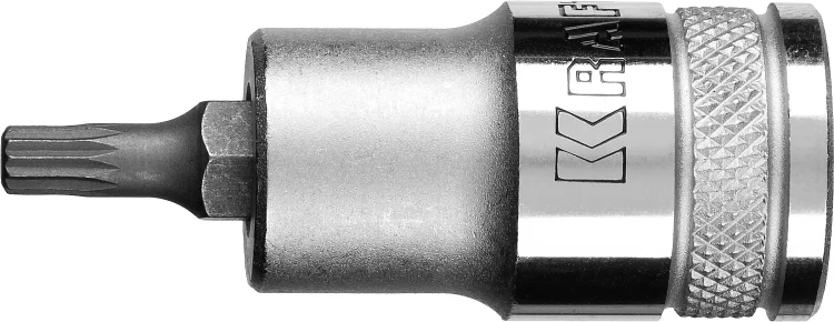 Торцовая бита-головка KRAFTOOL "INDUSTRIE QUALITAT", материал S2, SPLINE, сатинированная, 1/2", M5 27911-05_z01 купить в Муравленко